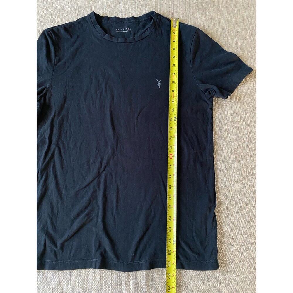 ALLSAINTS Men’s Black Crew T-shirt Cotton Extra soft finish M - Picture 3 of 7